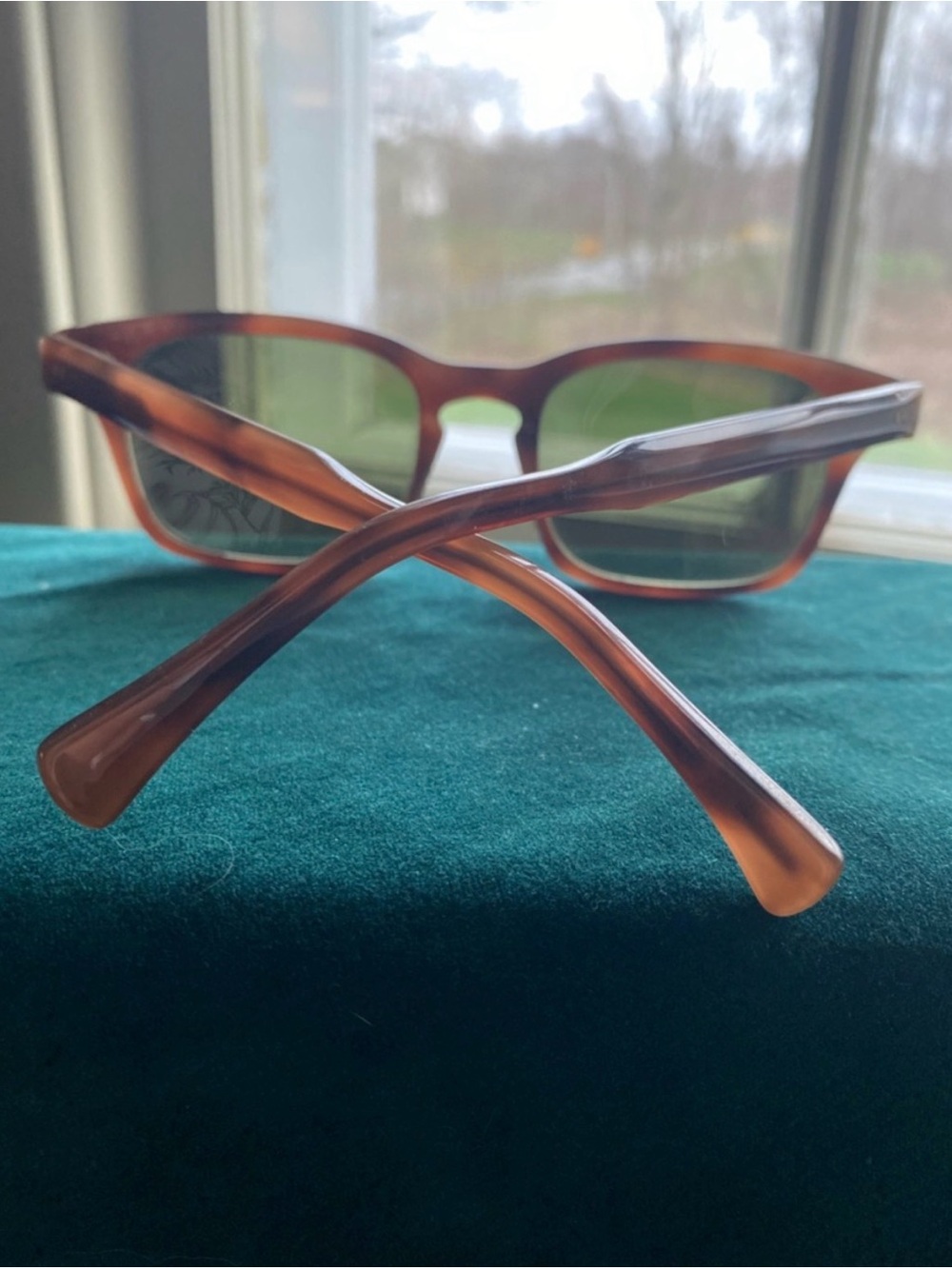 RAEN Brown Square Sunglasses with Dark Green Lenses - Picture 5 of 10